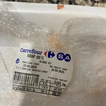 CarrefourSA'dan Aldığım Köfte Bozuk Çıktı, Mağdur Olduk