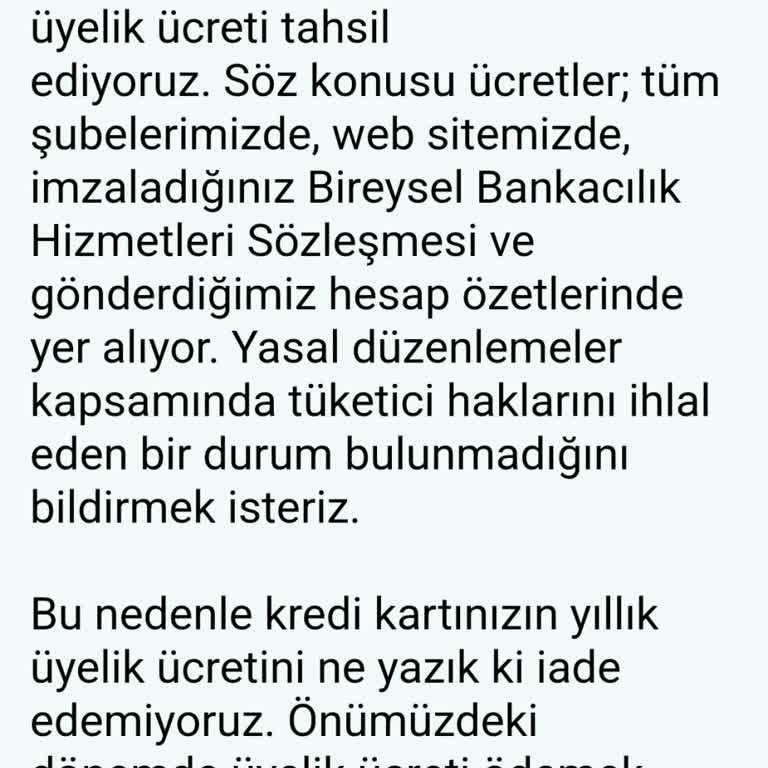 Emekli Maaşı Müşterisine Verilen Kredi Kartından Aidat Alınması Mağduriyet Yarattı