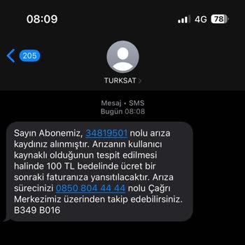 Arıza Sonrası Yavaş İnternet Ve Faturasız Servis Ücreti Mağduriyeti