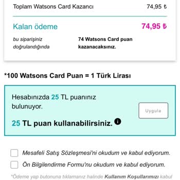 Watsons Kampanya Puanları Karta Yüklenmiyor Alışveriş Yapılamıyor