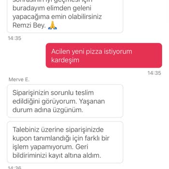 Dağılmış Pizza Ve Yetersiz Kupon İadesiyle Hayal Kırıklığı