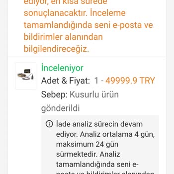 Kullanılmış Ve Arızalı Ürün Gönderildi, İade Süreci Mağduriyeti
