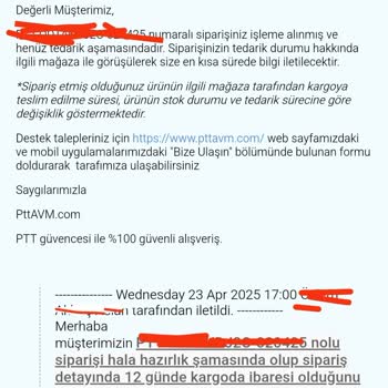 Epttavm Sipariş Verilen Koltuk Ve Masa Takımı Zamanında Kargolanmadı, Sürekli Oyalama