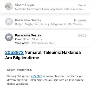 Yanlış Ürün Gönderildi, İade Süreci Tamamlanmadı