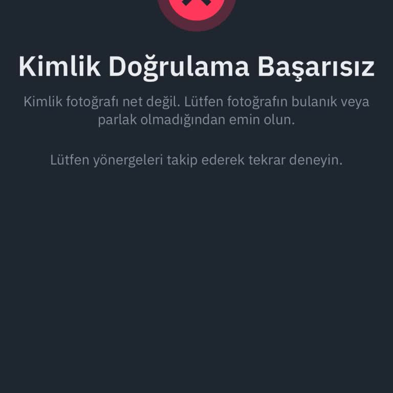Binance TR Kimlik Doğrulaması Hatası Nedeniyle İşlem Yapamıyorum