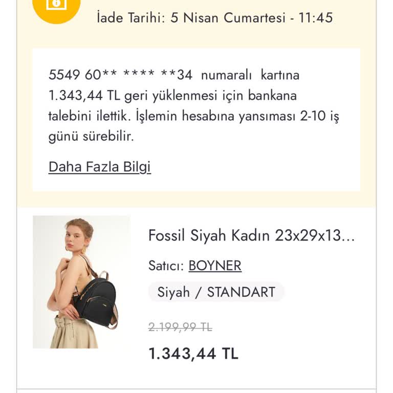 Tadilat İçin Gönderilen Ürünün Onayım Olmadan İade Edilmesi