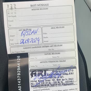 Arı Akü İzmit Şubesinden Aldığım Varta Aküde Yaşadığım Sorun Ve İade Sürecindeki Memnuniyetsizlik