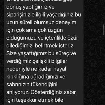 Siparişimin Teslimatı Sürekli Oyalandı Ve Gecikti