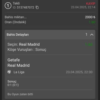 Betticket Kuponum Maç Sonucu Yerine Korner Olarak Değiştirildi, Mağdur Edildim