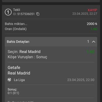 Betticket Kuponum Maç Sonucu Yerine Korner Olarak Değiştirildi, Mağdur Edildim