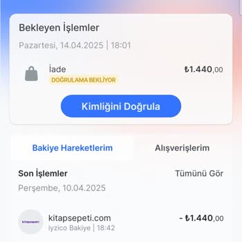 İade Sürecinde Kimlik Doğrulama Sorunu Ve Gecikme