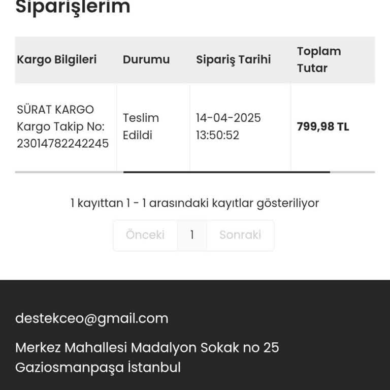 Teslim Edilmiş Görünen Kargom Ortada Yok Bilgi Verilmedi