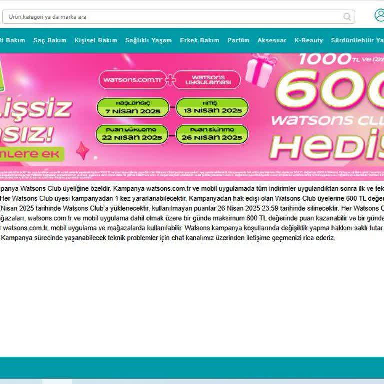 Watsons Kampanya Puanlarım Erken Silindi Bilgilendirme Eksikliği Yaşadım