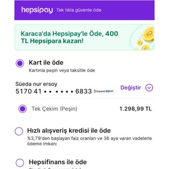 Karaca Love İle Ödeme Seçeneği Yok, Yüklediğim Parayı Kullanamıyorum
