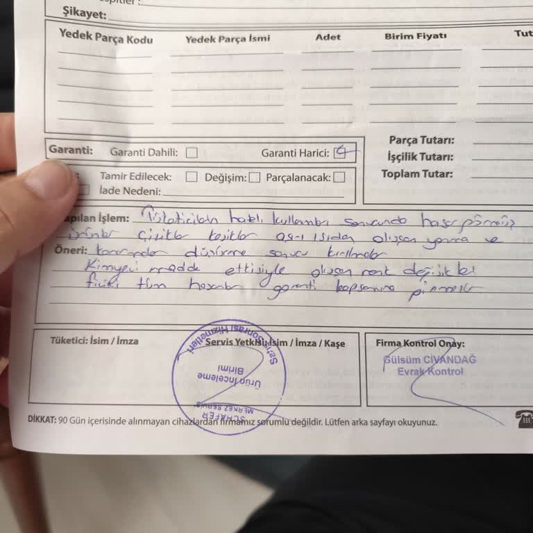 Garanti Servisi Kullanıcı Hatası Diyerek Sorumluluktan Kaçtı