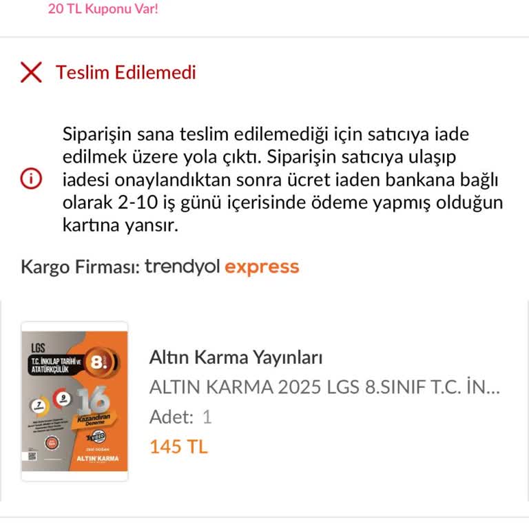 Trendyol Express Kargo Personelinin Keyfi İade Sorunu Mağduriyet Yaratıyor