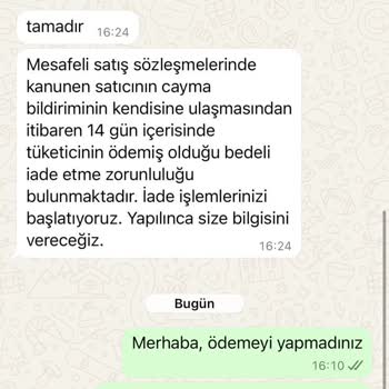 İade Ettiğim Ürünün Parasını Alamadım Firma İletişime Geçmiyor
