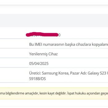 IMEI Klonlu Telefon Satışı Ve Geciken Para İadesi