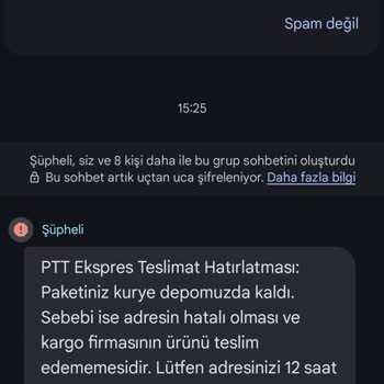 Adıma Gelen Sahte Kargo Mesajlarıyla Kişisel Bilgilerim Tehlikede
