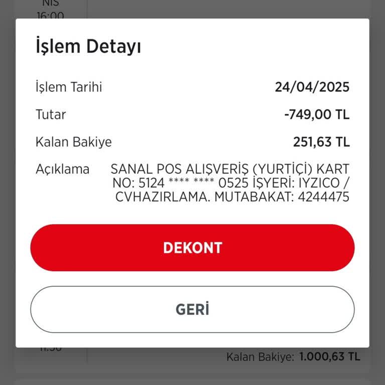 İzinsiz Kart Kullanımıyla Yapılan Çekim Ve Para İadesi Talebi