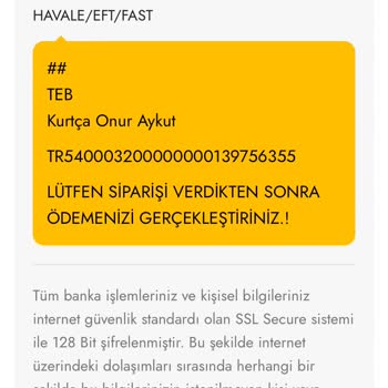 Eftelia'dan Sipariş Sonrası İletişimsizlik Ve Mağduriyet