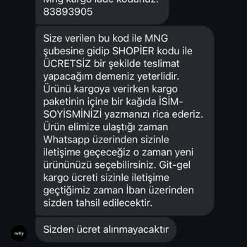 Rully Wear İade Sürecinde Aylardır Paramı Alamadım