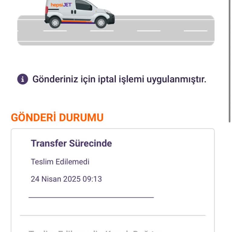 Kargo Şirketinin Hatası Nedeniyle Acil Siparişim İade Edildi