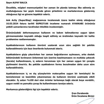 SuperStep Mağazasından Alınan Ayakkabıda Kısa Sürede Delik Oluştu Müşteri Hizmeti Yetersiz