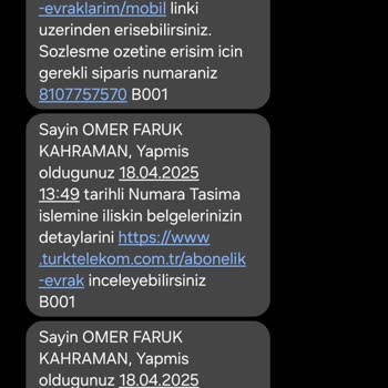 Türk Telekom'a Geçişte Hattım Teslim Edilmedi Ve Şikayetim Cevaplanmadı