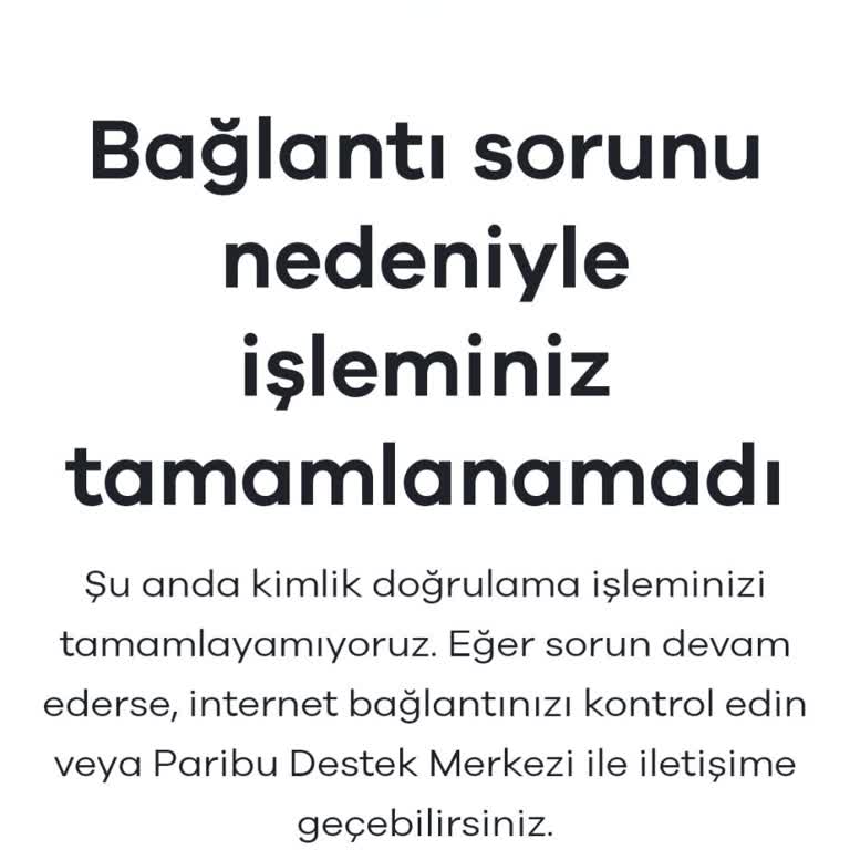 Kimlik Doğrulama Sorunu Nedeniyle Hesap İşlemlerine Erişim Sağlanamıyor