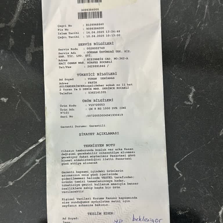 Vestel Çamaşır Makinesi Arızası Ve Değişim Talebinde Mağduriyet