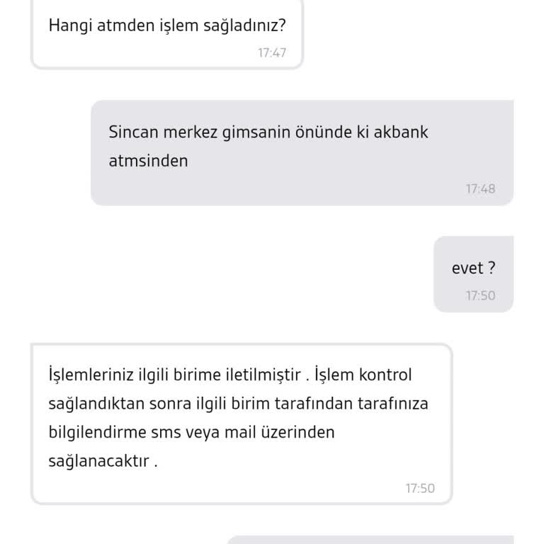 ATMde Yatırılan Paranın Kaybolması Ve Müşteri Hizmetlerinin İlgisizliği