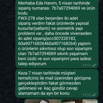 Hatalı Ürün Ve İlgisiz Müşteri Hizmeti Mağduriyeti