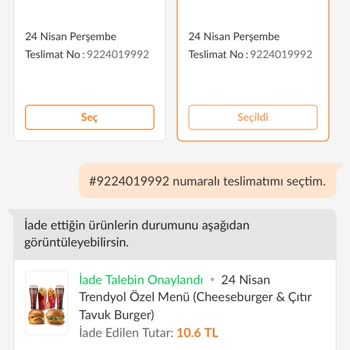 Eksik Ürün Ve Yetersiz İade Süreci Hayal Kırıklığı Yarattı