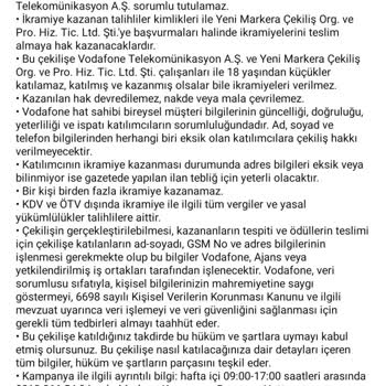 Vodafone Çekiliş Sonuçları Açıklanmadı, Müşteriler Mağdur Oldu