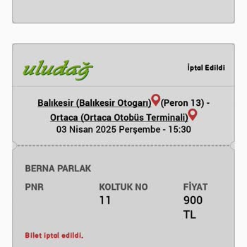 Obilet'ten Alınan Biletin Aktif Olmaması Ve Para İadesi Sorunu