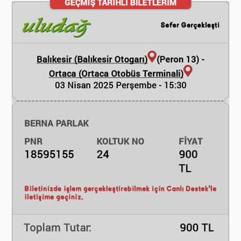 Obilet'ten Alınan Biletin Aktif Olmaması Ve Para İadesi Sorunu