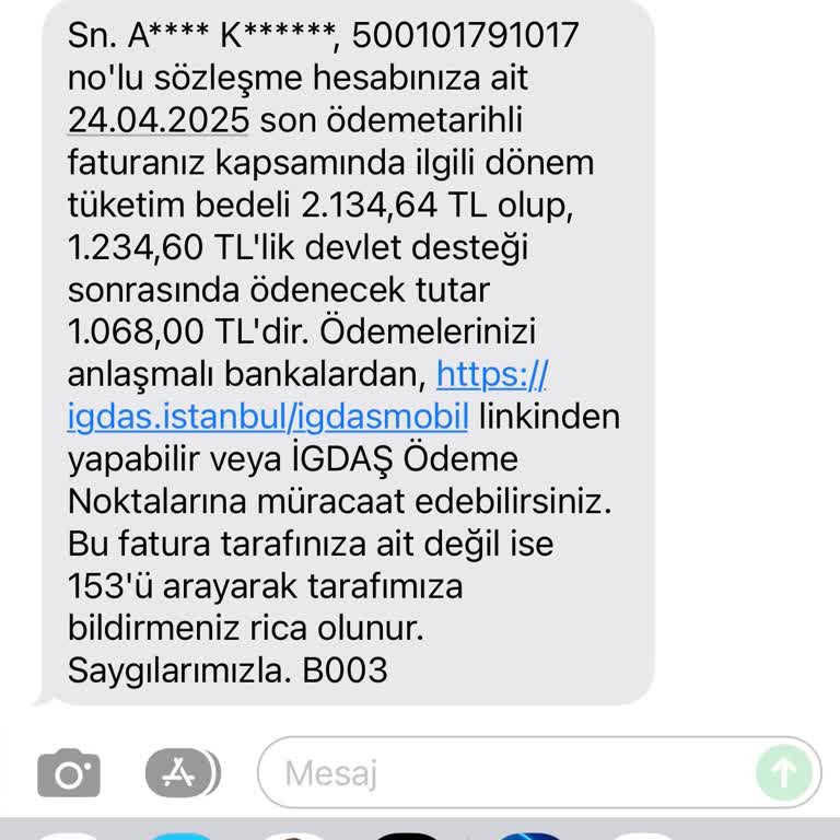 Faturadaki Hesaplama Hatası Ve Açıklama Talebi