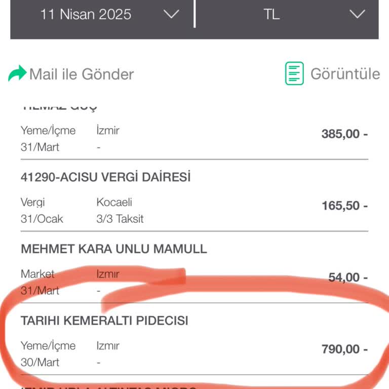 Pideci Kasasında Fazla Çekim Yapıldı Geri Dönüş Alamadım