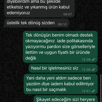 Aldığım Takım Hem Kalitesiz Hem De İade Süreci Sorunlu