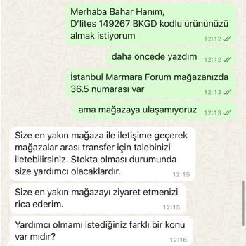 Marmara Park Mağazasının İlgisizliği Nedeniyle Sipariş Sürecim Aksadı