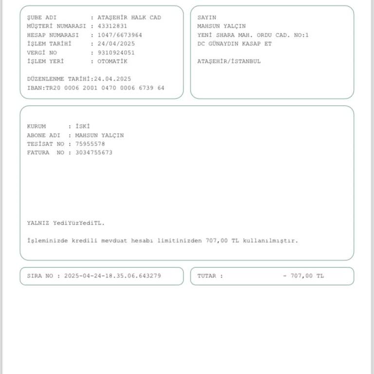 İSKİ Faturası İki Kez Çekildi Geri Ödeme Sorunu