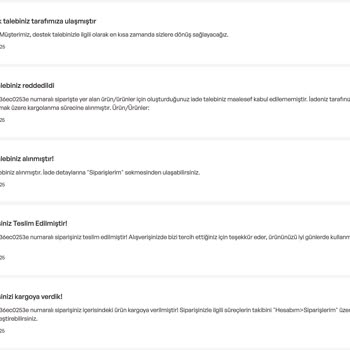 Açılmış Ve Kullanılmış Ürün Gönderimi Sonrası İade Talebimin Reddedilmesi