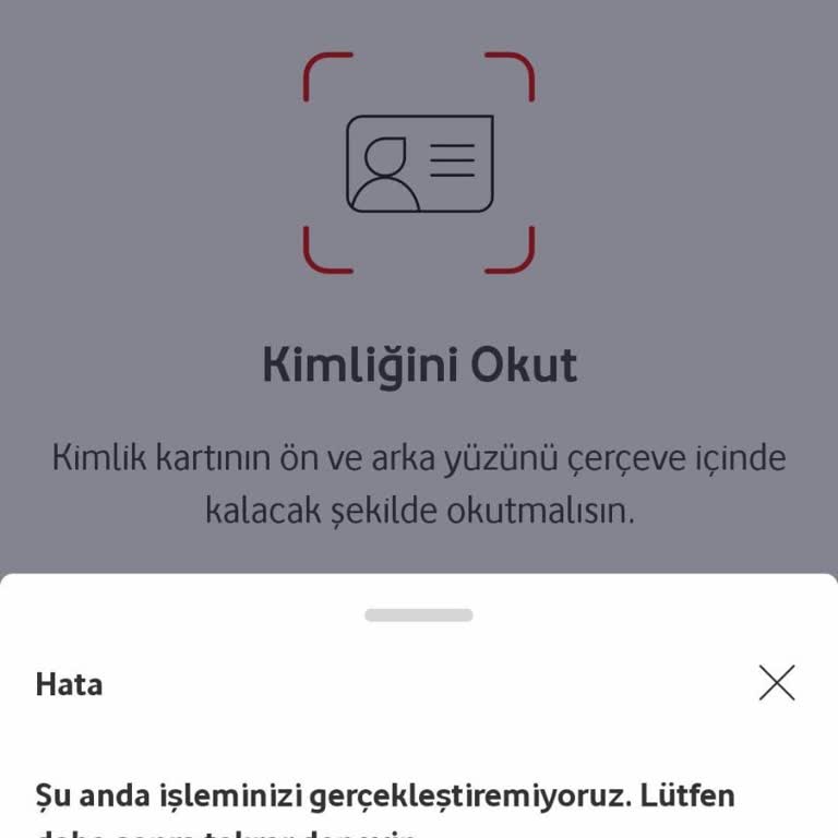 Vodafone Pay Kimlik Doğrulama Sorunu Nedeniyle Parama Erişemiyorum