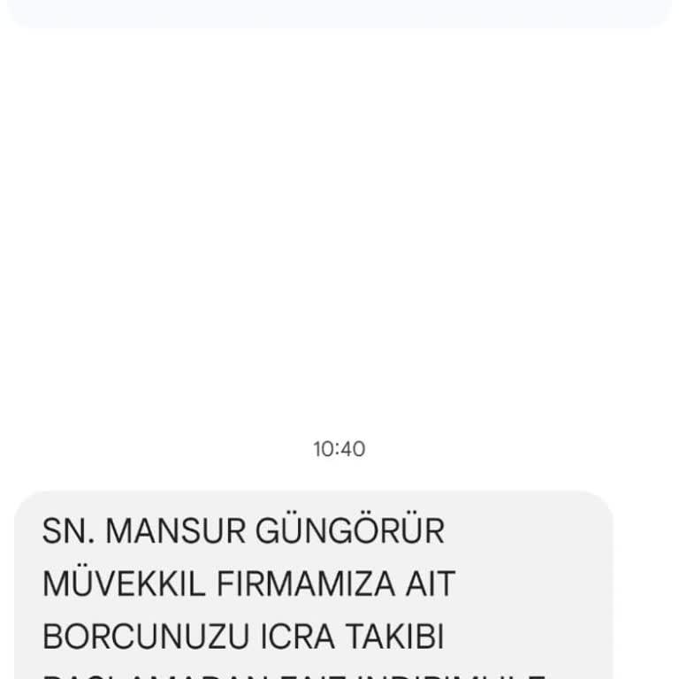 İzinsiz Kişisel Veri Kullanımı Ve Haksız İcra Takibi Mesajı Hakkında Şikayet