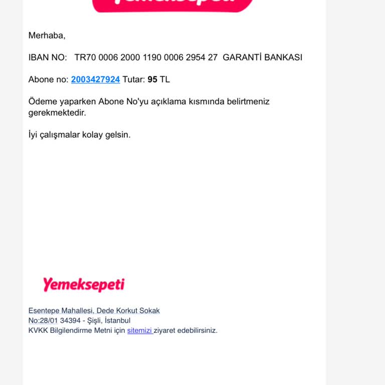 Yemek Sepeti'nden Açıklamasız Borç Bildirimi Ve İletişim Sorunu