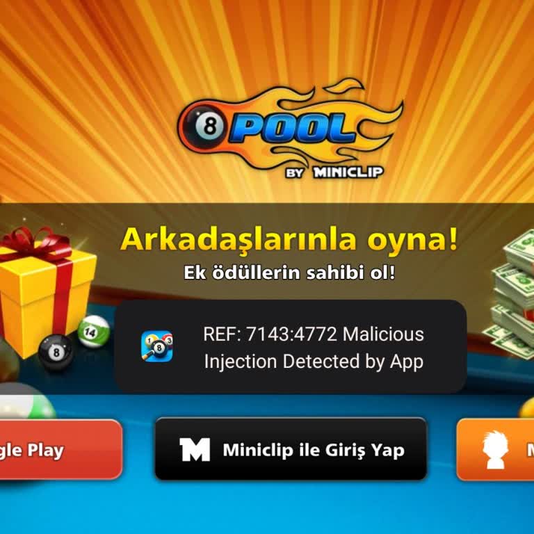 8 Ball Pool Uygulamasında Sürekli Giriş Hatası Yaşıyorum