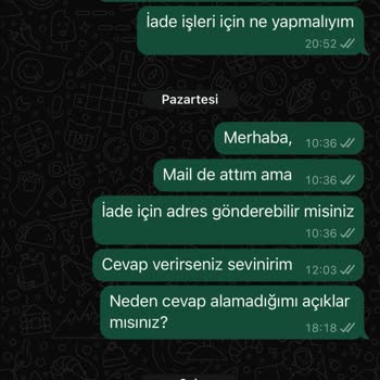 İade Adresi Verilmediği İçin Elbiseyi İade Edemiyorum