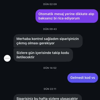 Siparişim Hakkında Cevapsızlık Ve Teslimat Sorunu