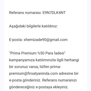 Prima Premium Care Kampanyasında Geciken Para İadesi